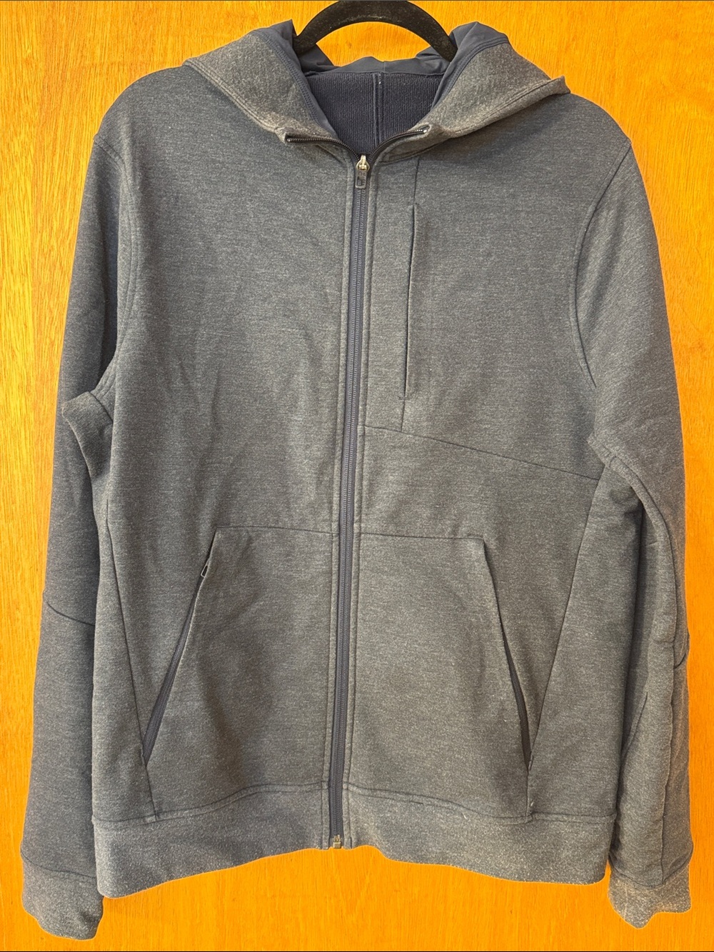 lululemon athletica Men's City Sweat Full Zip Hoodie in Dark/Blue Heathered